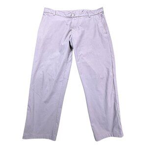 Lululemon Commission Pants Mens 38 Gray Classic Warpstreme Chinos M5AEYS